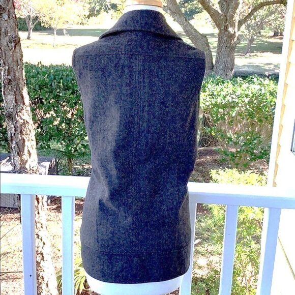 Banana Republic Asymmetrical Wool Zip Front Vest - Picture 3 of 7